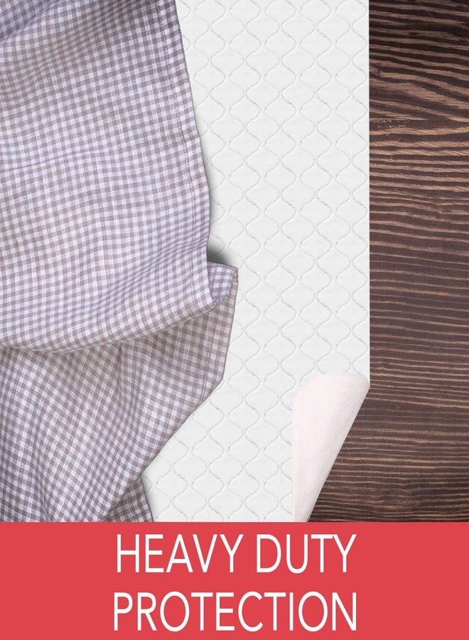 LAMINET - Deluxe Cushioned Heavy-Duty Quilted Table Pad Protector for Dining Room Table - 52" x 144" Oblong Waterproof Vinyl Table Padding Under Tablecloth Cover for Rectangular Square Tables - Image 3